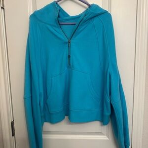 Lululemon scuba half zip hoodie XL/XXL - electric turquoise